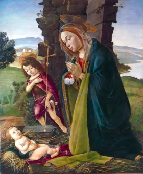 Adoration of Christ with Saint John by Sandro Botticelli