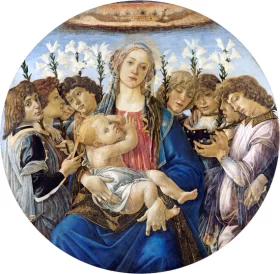 Mary with the Child and Singing Angels 1477 by Sandro Botticelli