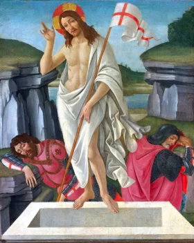 The Resurrection Of Jesus Christ 1490 by Sandro Botticelli