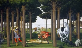 The Story of Nastagio degli Onesti II by Sandro Botticelli