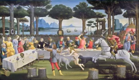 The Story of Nastagio degli Onesti III by Sandro Botticelli