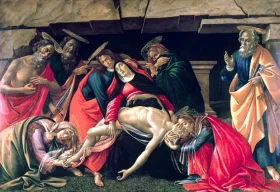 The lamentation over the dead Christ by Sandro Botticelli