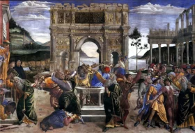The Punishment of Korah and the Stoning of Moses and Aaron 1482 by Sandro Botticelli