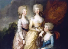 Portrait of The Three Eldest Princesses- Charlotte, Princess Royal, Augusta and Elizabeth 1784 by Thomas Gainsborough