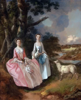 Mrs Mary Cobbold and Miss Cobbold, with a Lamb and a Ewe by Thomas Gainsborough