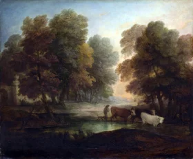 Boy Driving Cows near a Pool 1786 by Thomas Gainsborough