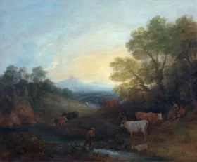 Landscape with Cattle 1773 by Thomas Gainsborough