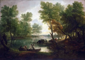 View near King's Bromley, on Trent, Staffordshire by Thomas Gainsborough