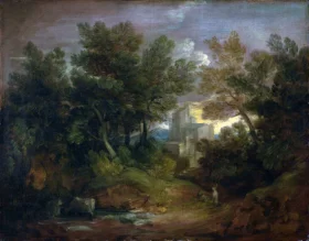 Woody Landscape with Building by Thomas Gainsborough
