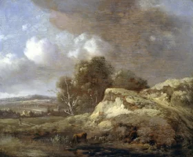 Landscape with Cow drinking by Thomas Gainsborough