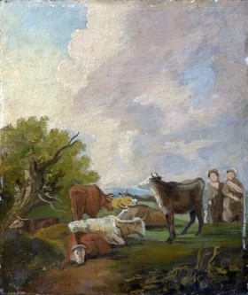 Figures and Cattle in a Landscape by Thomas Gainsborough