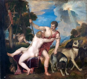 Venus and Adonis 1554 by Titian Vecellio