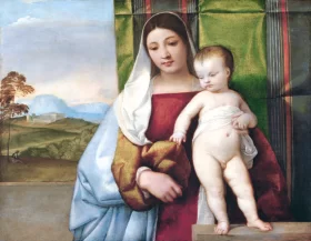 Gipsy Madonna 1510 by Titian Vecellio