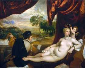 Venus and the Lute Player by Titian Vecellio