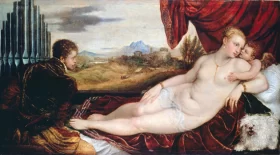 Venus with the Organ Player 1550 by Titian Vecellio