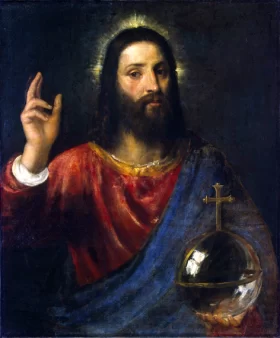 Christ Blessing by Titian Vecellio