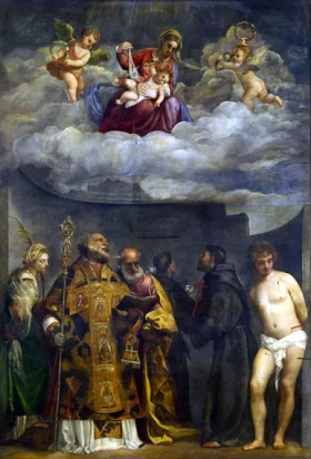 Madonna with Child and Saints by Titian Vecellio
