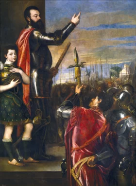 Alfonso d'Avalos Addressing his Troops by Titian Vecellio