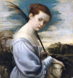 Saint Agnes by Titian Vecellio
