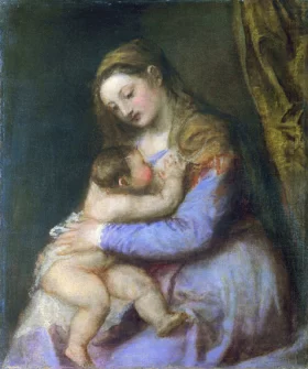 The Virgin suckling the Infant Christ by Titian Vecellio