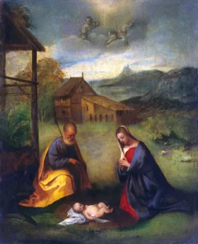Adoration of the Christ Child 1506 by Titian Vecellio