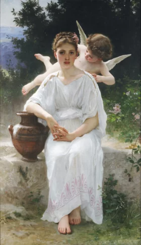 Whisperings of Love 1889 by William-Adolphe Bouguereau