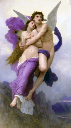The rapture of Psyche 1895 by William-Adolphe Bouguereau