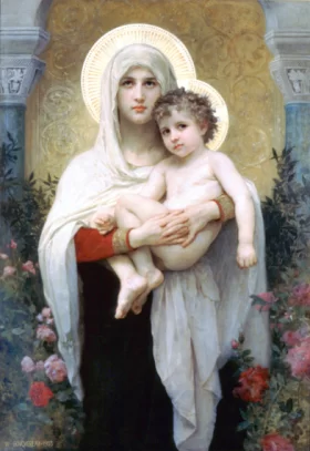 The Madonna of The Roses by William-Adolphe Bouguereau