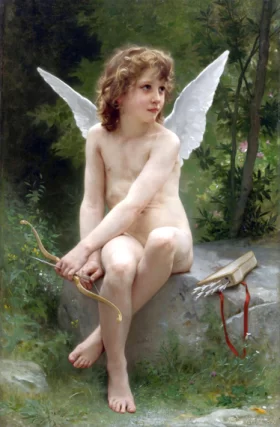 Amour a L'affut 1890 by William-Adolphe Bouguereau