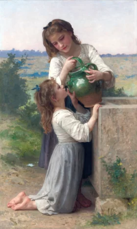 At The Fountain by William-Adolphe Bouguereau