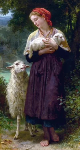 The Newborn Lamb by William-Adolphe Bouguereau