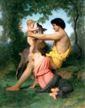 Idylle- Famille Antique by William-Adolphe Bouguereau