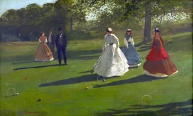 Croquet Players, 1865 by Winslow Homer