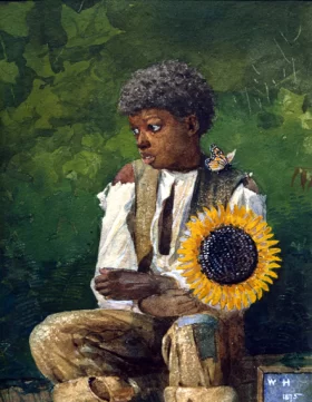 Taking Sunflower to Teacher 1875 by Winslow Homer