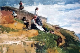 On the Cliff 1881 by Winslow Homer