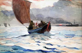 Returning Fishing Boats, 1883 by Winslow Homer