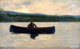 Playing a Fish 1875 by Winslow Homer