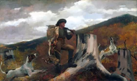 A Huntsman and Dogs 1891 by Winslow Homer