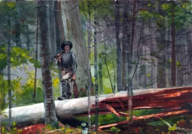 Hunter in the Adirondacks, 1892 by Winslow Homer