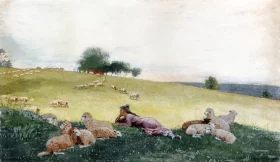 Shepherdess of Houghton Farm 1878 by Winslow Homer