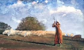 The Young Shepherdess, 1878 by Winslow Homer