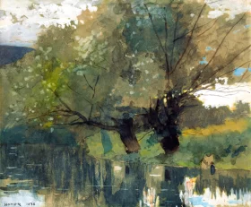 Pond and Willows, Houghton Farm, 1878 by Winslow Homer
